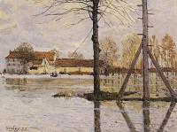 Sisley, Alfred - Ferry to the Ile-de-la-Loge, Flood